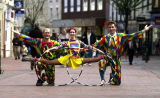 A Russian Circus promotional picture in High Town, Hereford.