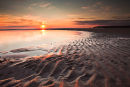 Sunset on Sand Ripples