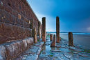 Wooden Post Before the Rain