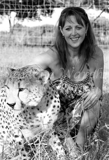 Marlene with a Cheetah, South Africa 2013
