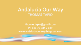 Our blog Andalucia Our Way